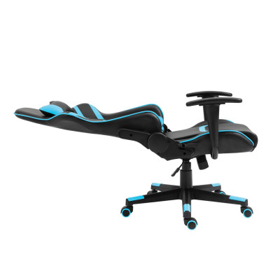 CF9050 Gaming Πολυθρόνα Γραφείου, Ανάκλιση Πλάτης έως 90°, Pu Μαύρο - Μπλε